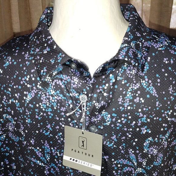 Men's PGA Tour Pro Series Atlhletic Fit Golf Shirt. Size XL. NWT-Retail $68.00. - Picture 3 of 7